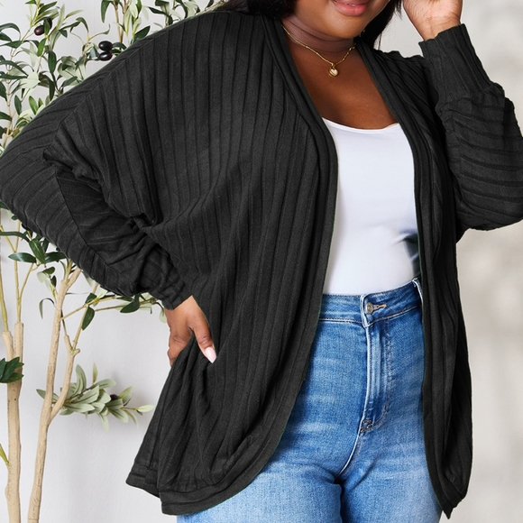 Ribbed Haven Cardigan - Black - Picture 6 of 10